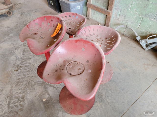 (4) Antique tractor chairs